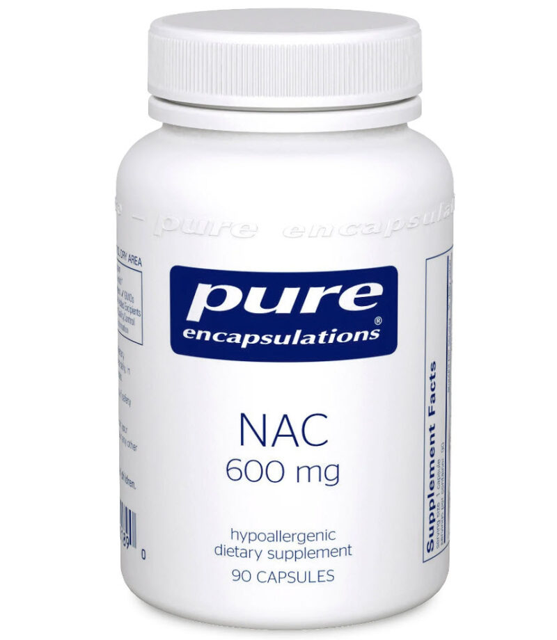 Pure encapsulations NAC 600mg 90 caps Front label