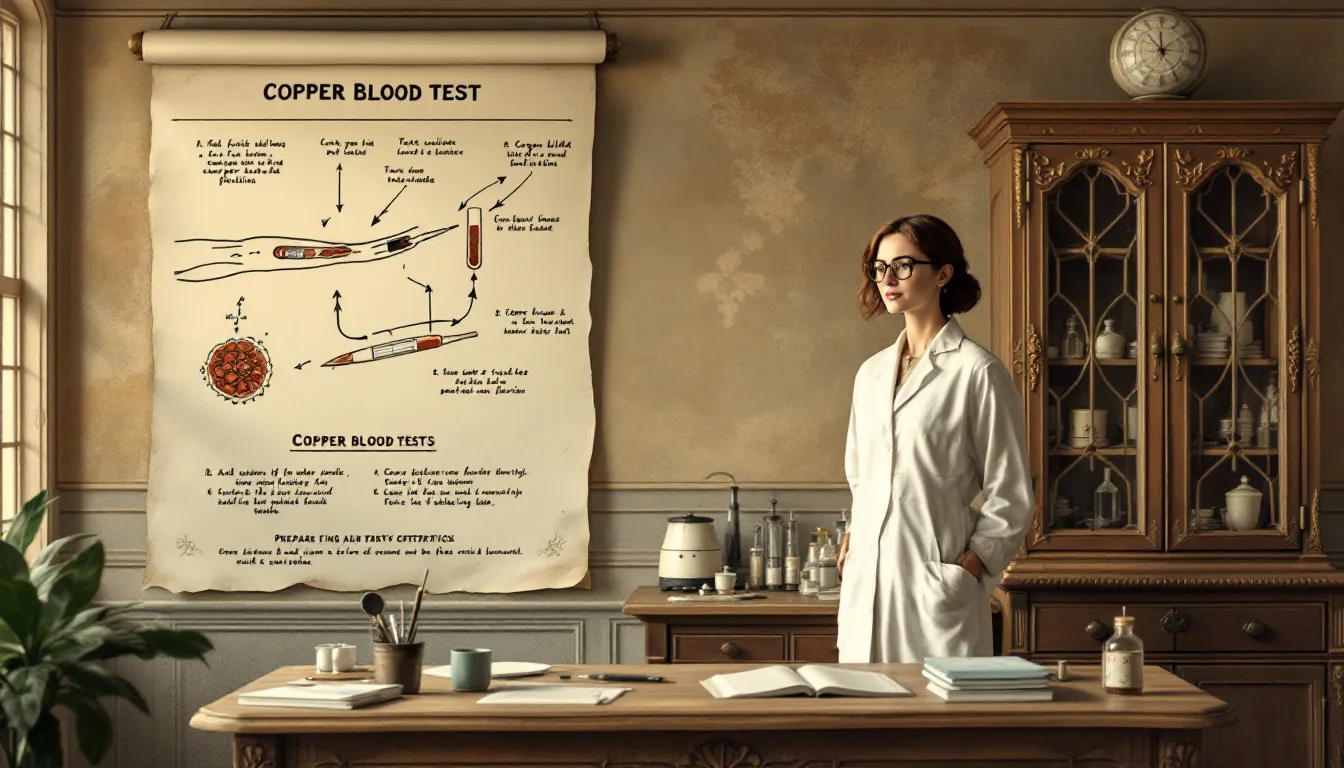 An infographic on preparing for a copper blood test.