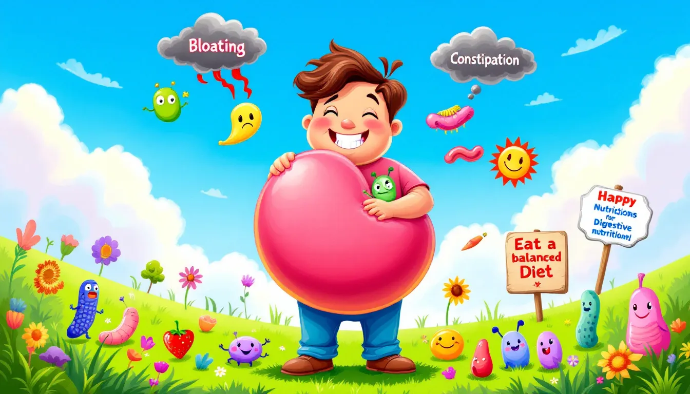 Common symptoms indicating gut health issues, including digestive problems.