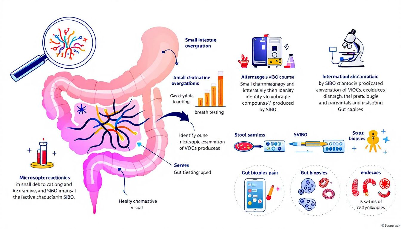 An illustration representing alternative diagnostic methods for SIBO.