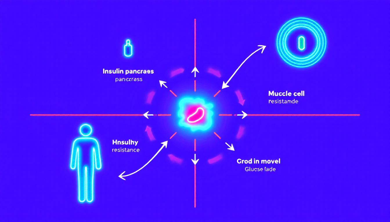 A diagram explaining how the insulin sensitivity test works.