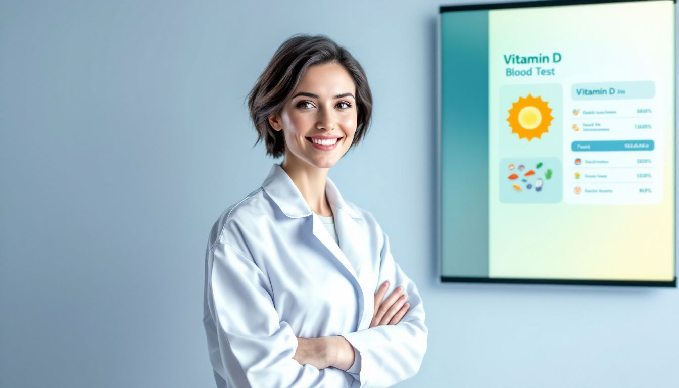 A healthcare professional preparing for a vitamin D blood test.