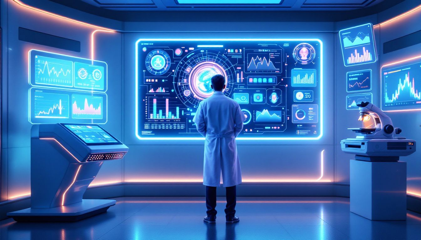 A healthcare professional reviewing test results.