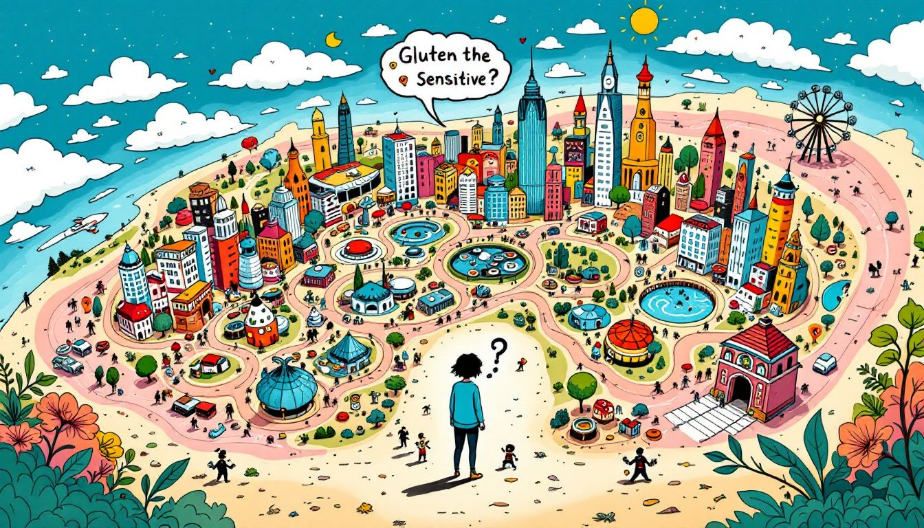 A diagram illustrating the concept of food intolerance and its effects on the body.