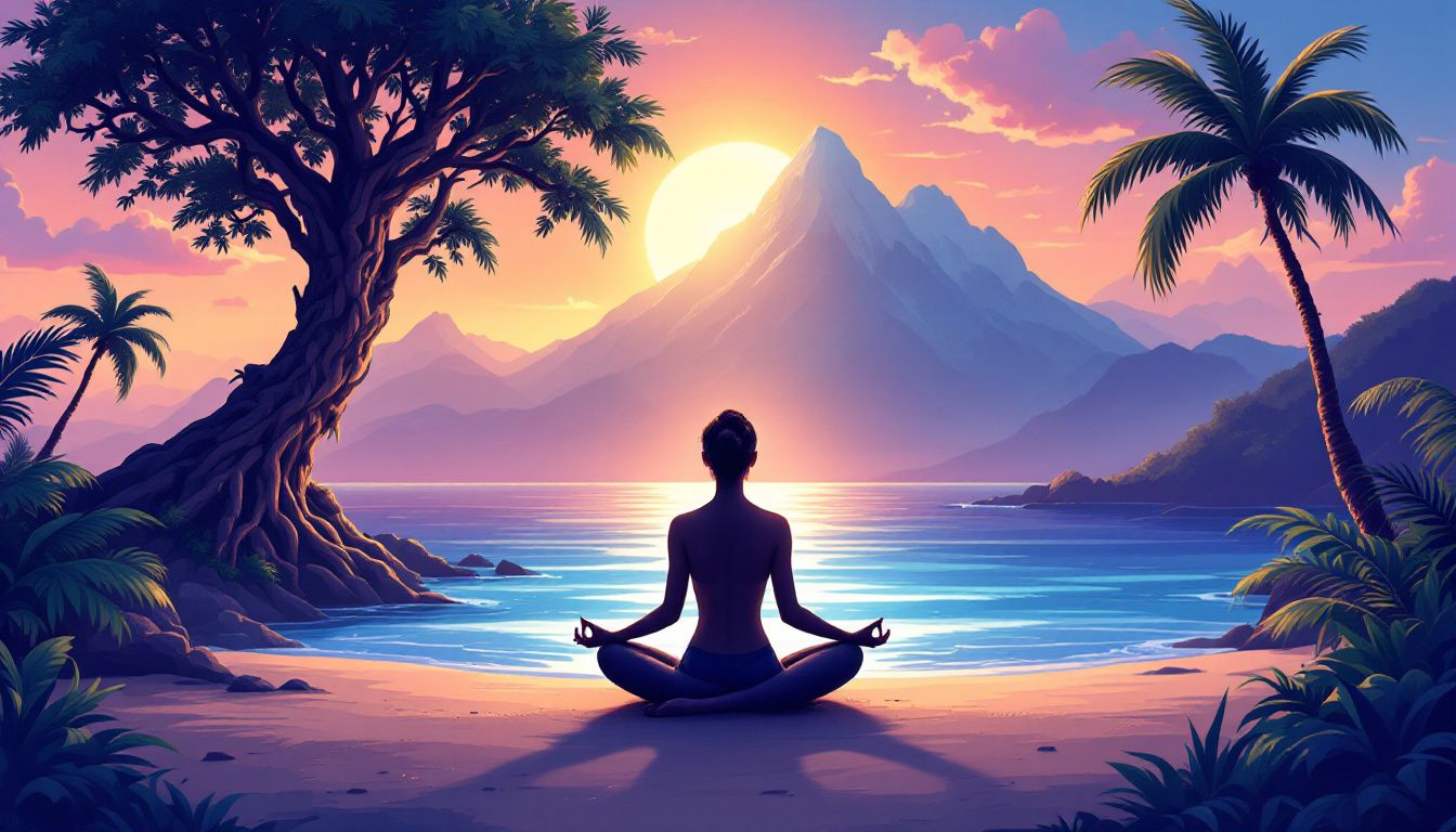 An illustration depicting various aspects of integrative health care.