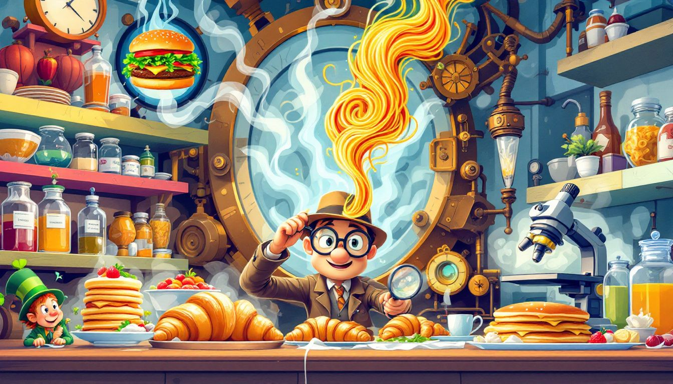 A visual representation of various foods tested by the Food Detective Test.