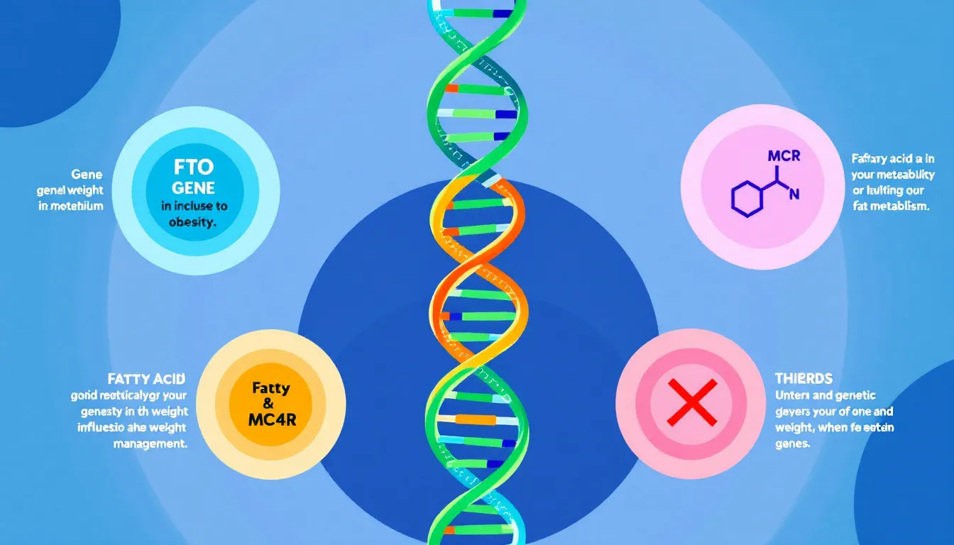 Genetic markers influencing weight management and diet.