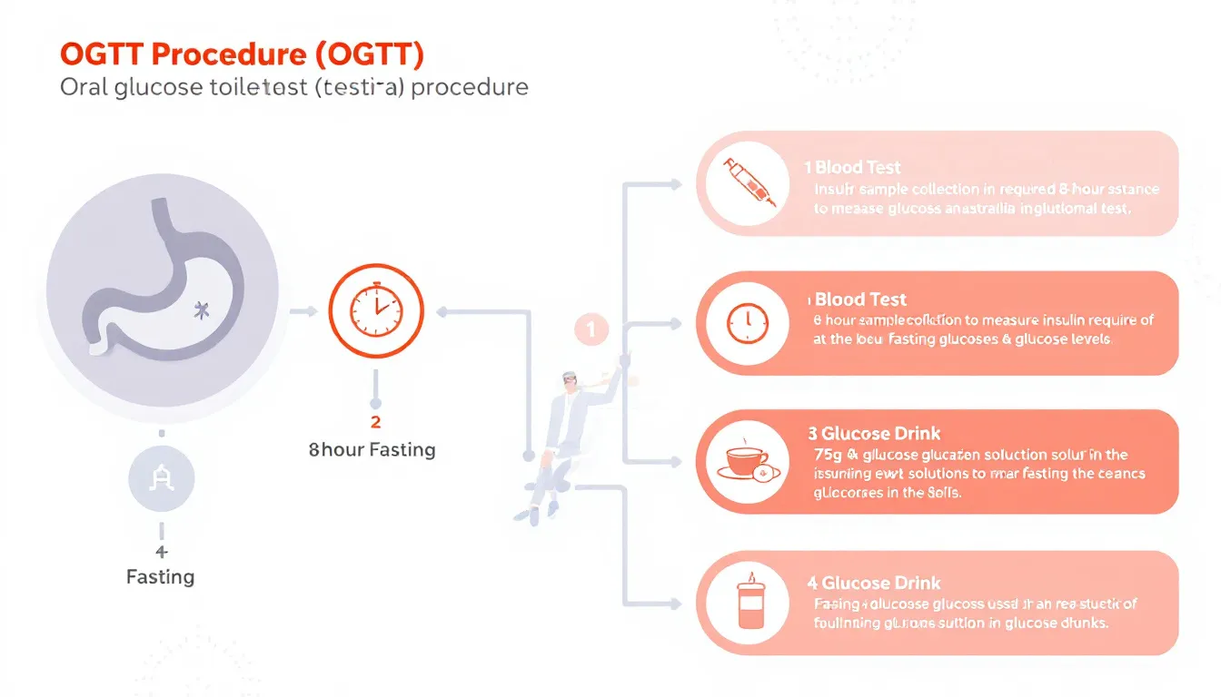 An overview of the oral glucose tolerance test (OGTT) procedure.