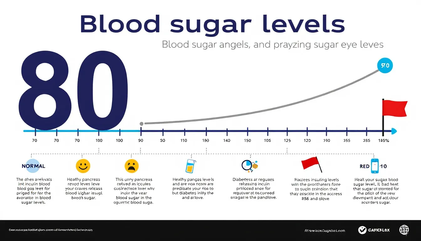 A chart displaying blood sugar levels and their significance.