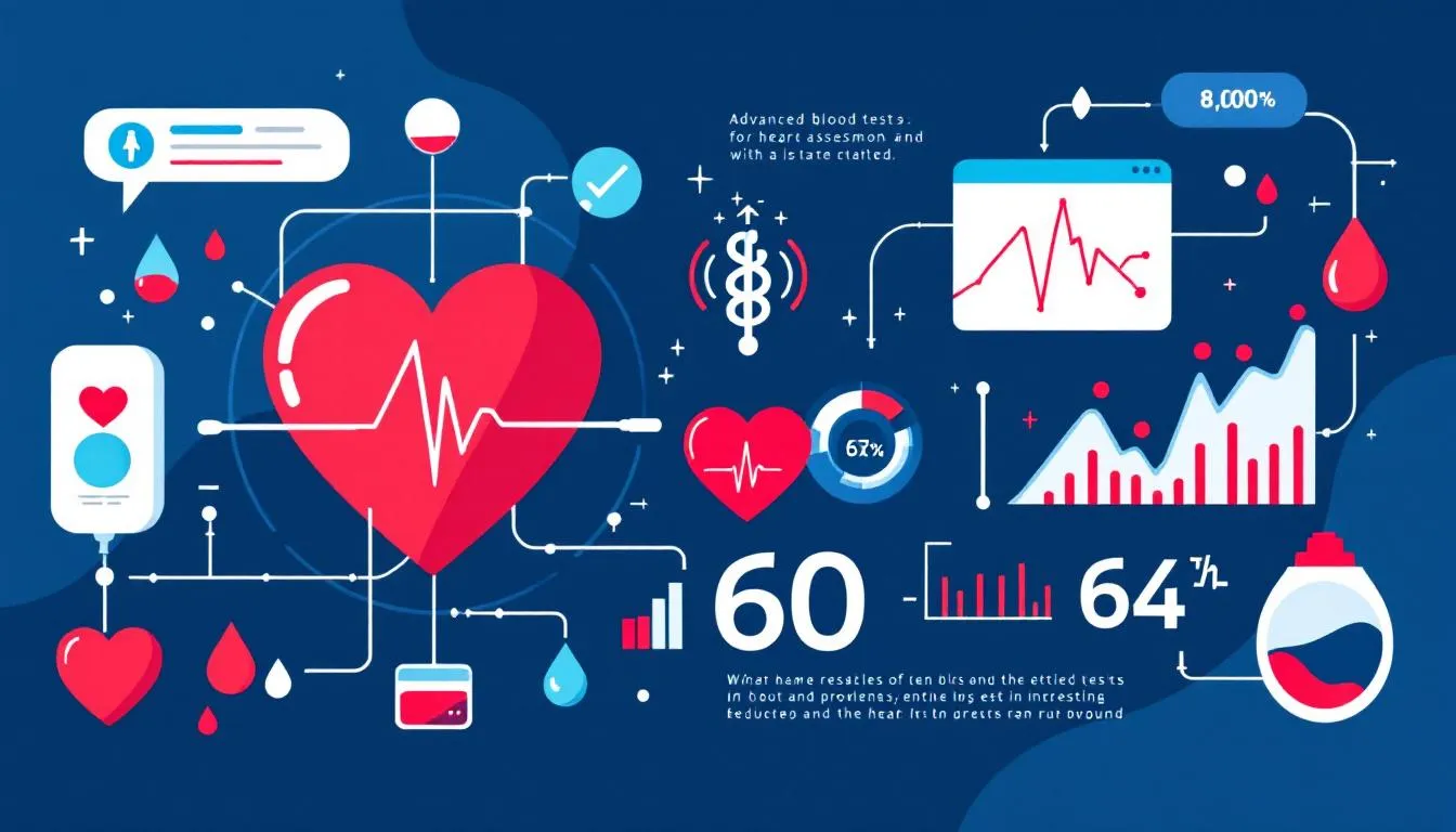 Advanced blood tests for heart assessment.