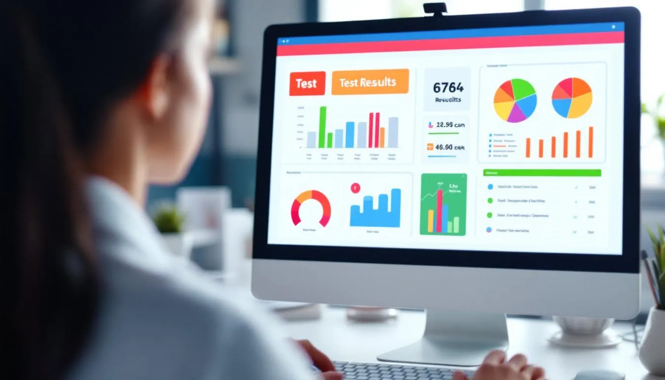 Understanding test results with a blurred lab report in the background.