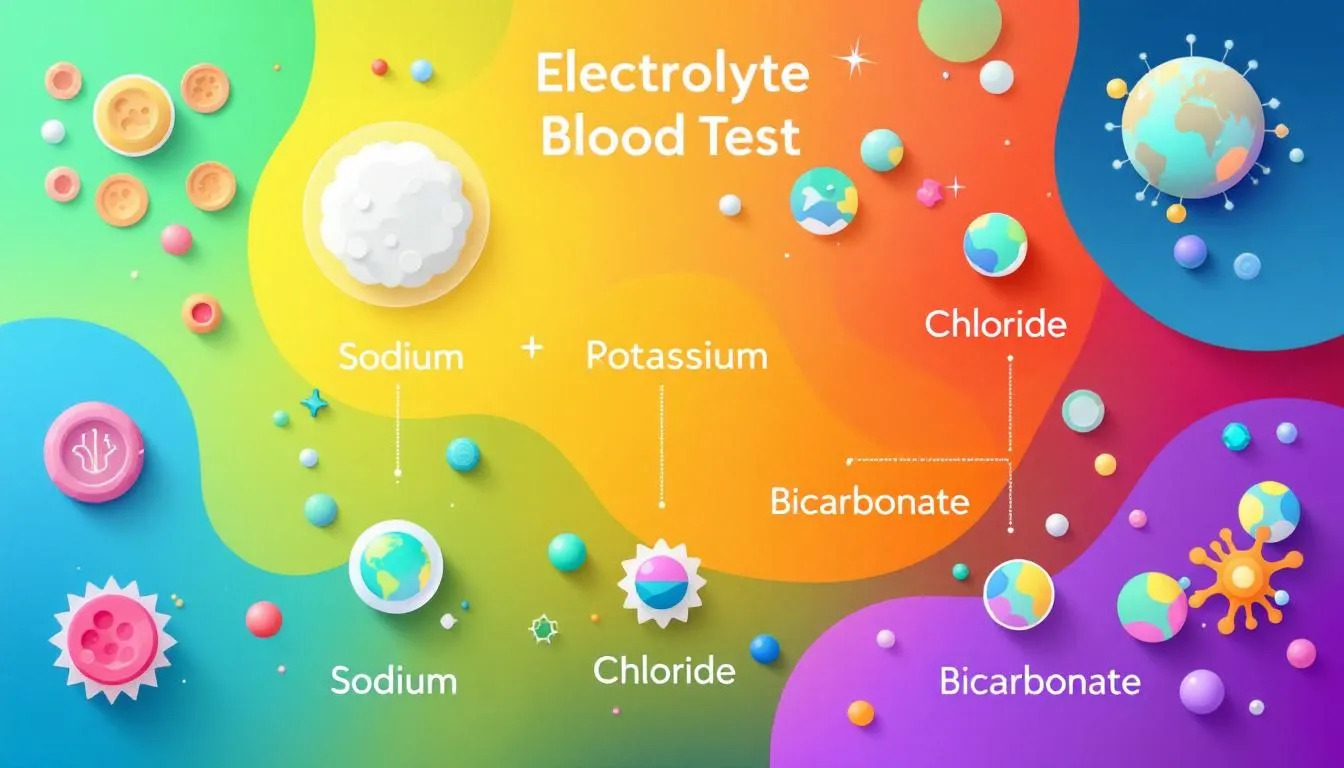 A visual representation of components involved in an electrolyte blood test.