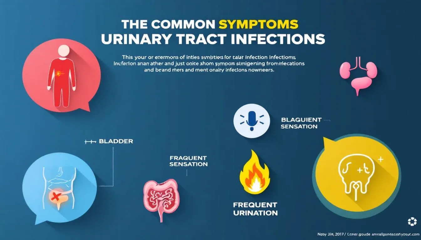 Common symptoms associated with urinary tract infections.