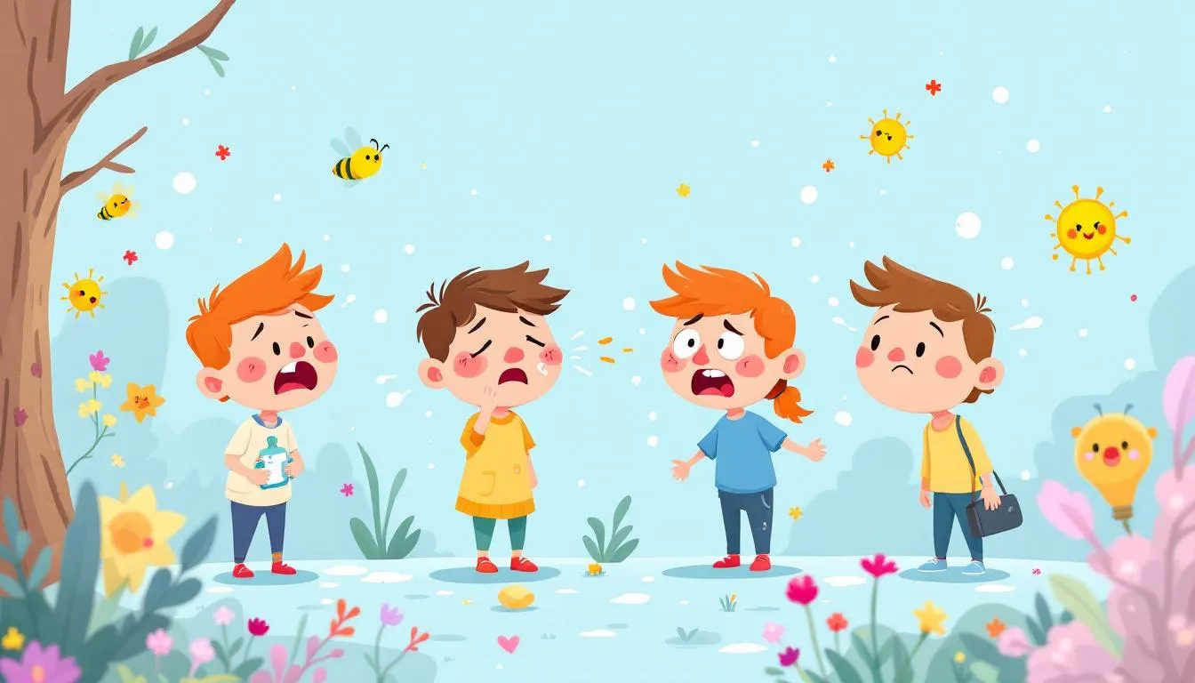 A visual representation of common allergic reactions during testing.