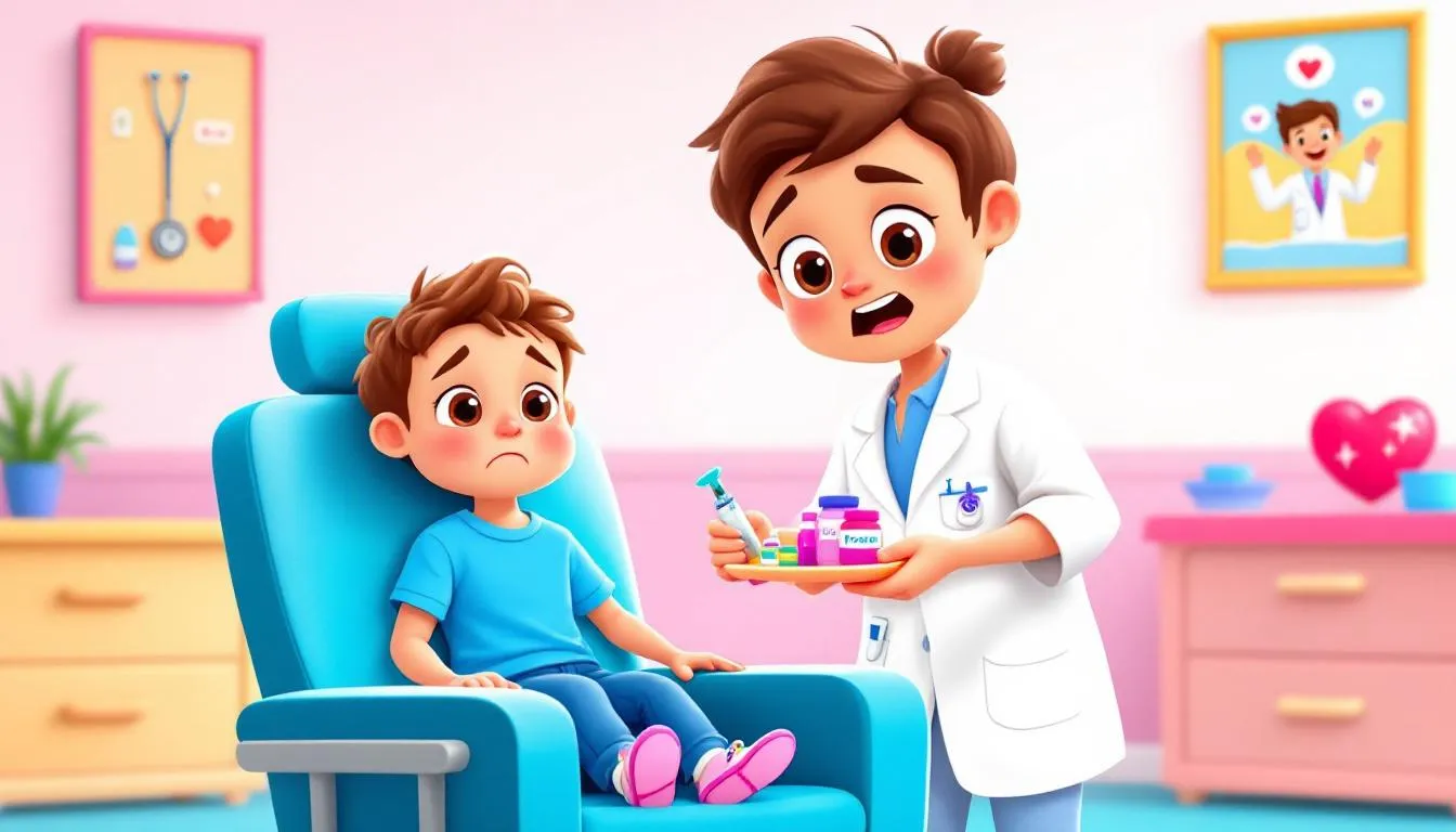 A person preparing for an allergy test with a healthcare professional.